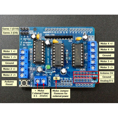 HW 588A NODEMCU MOTOR SHIELD BOARD L293D FOR ESP 12E