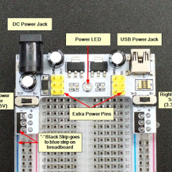 MB102 3.3V 5V BREADBOARD POWER SUPPLY MODULE