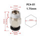 PC4-01 PNEUMATIC COUPLING FOR 4MM PTFE TUBING