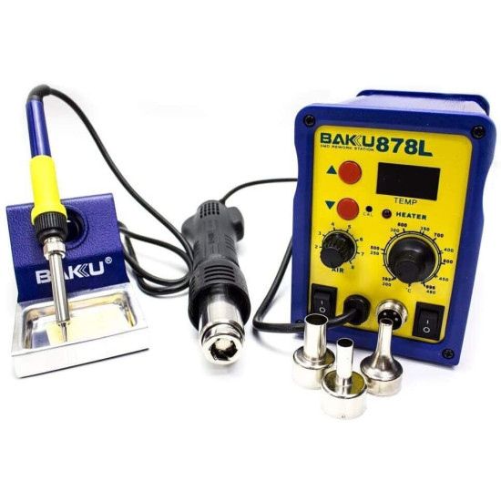 BAKU BK 878L SOLDERING IRON STATION + HOT AIR 