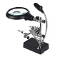 MG16129-C 5 LED WELDING MAGNIFIER WITH AUXILIARY CLAMP AND HAND MAGNIFIER