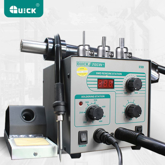 QUICK 706W+ HOT AIR + SOLDERING IRON STATION