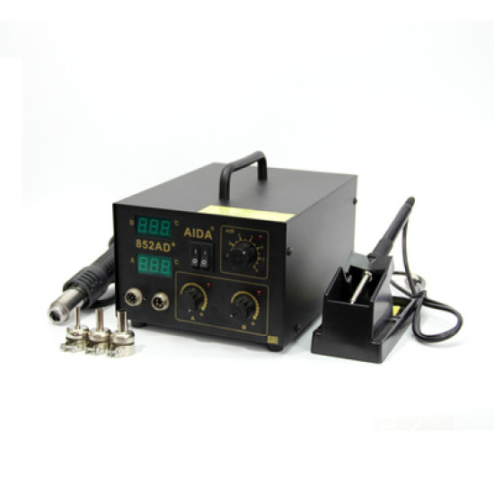 AIDA 852AD+ HOT AIR + SOLDERING IRON STATION