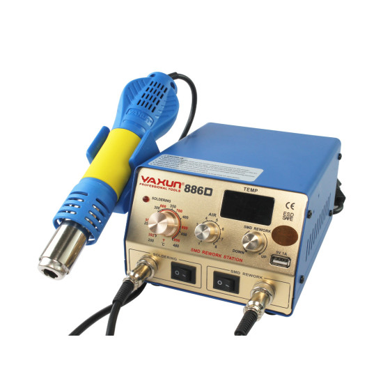 YAXUN 886D HOT AIR + SOLDERING IRON STATION