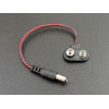 9V BATTERY TO DC PLUG JACK ADAPTER CABLE