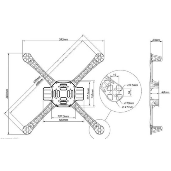 F450 MINI QUADCOPTER FRAME 450MM