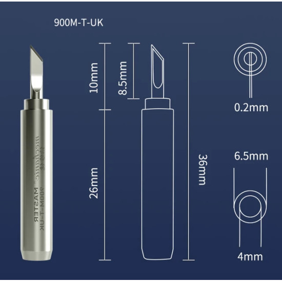 MECHANIC MASTER SERIES 900M-T-UK SOLDERING IRON HEAD TIP 