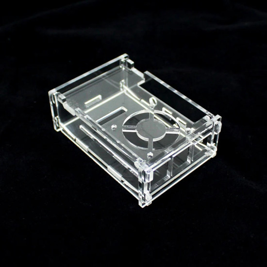 ACRYLIC CASE FOR RASPBERRY PI 4 MODEL B WITH COOLING FAN SLOT