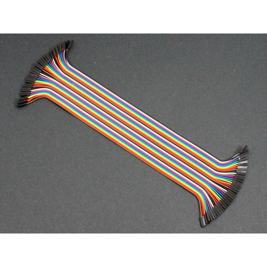 40CM FEMALE TO FEMALE BREADBOARD JUMPER CABLE 2.54MM