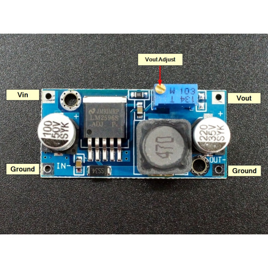 LM2596S ADJUSTABLE DC/DC STEP-DOWN MODULE