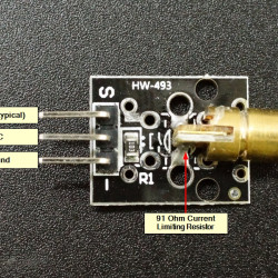 KY-008 LASER EMITTER MODULE 6MM 5V 650NM