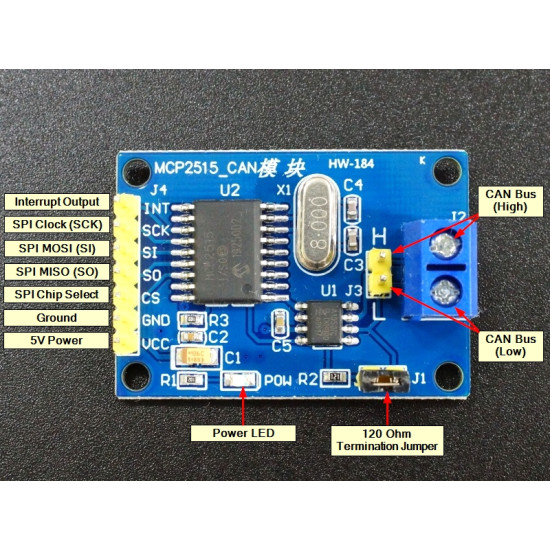 MCP2515 CAN BUS INTERFACE MODULE