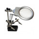 THIRD HAND WITH MAGNIFIER, BACKLIGHT AND SOLDERING IRON STAND MG16129-A