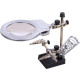 THIRD HAND WITH MAGNIFIER, BACKLIGHT AND SOLDERING IRON STAND MG16129-A