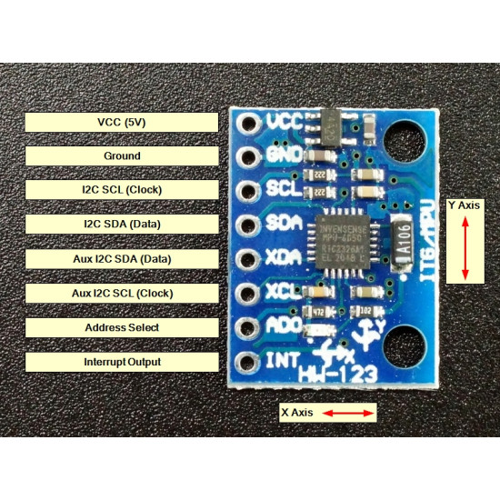 TRIPLE AXIS ACCELEROMETER AND GYRO BREAKOUT - MPU6050 GY-521