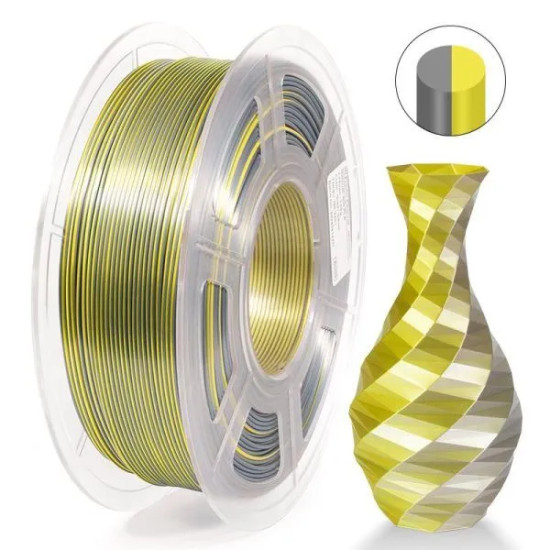 PLA 1.75MM SLYPRO BICOLOR GOLD & SILVER