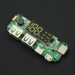 5V 2.4A Dual USB + Type-C + Micro + Lightning/Apple USB Power Bank With LED Display 18650 Charger Board