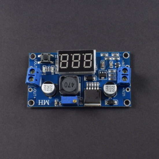 LM2596 2A DC-DC Buck Step-down Converter Module DC 4.0~40 to 1.3-37V with LED Voltmeter