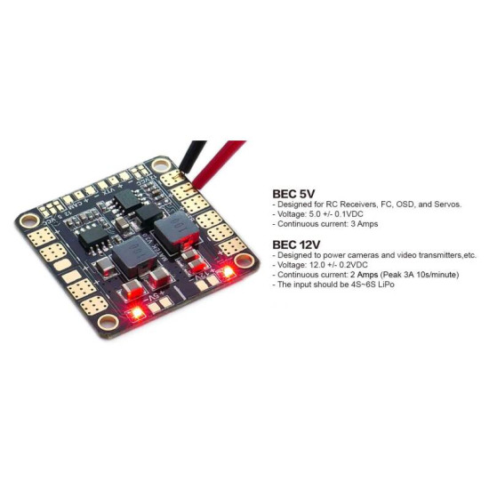 MATEK V3.1 MINI POWER DISTRIBUTION BOARD PDB WITH BEC 5V & 12V