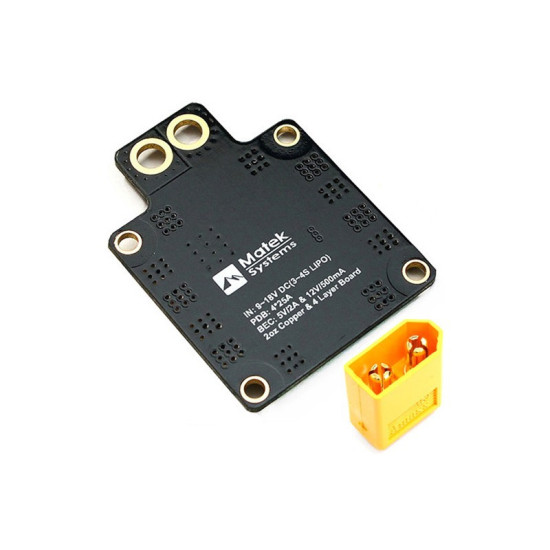 MATEK MINI POWER DISTRIBUTION BOARD PDB WITH XT60 AND BEC 5V & 12V