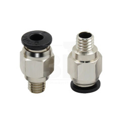 PC4-M6 PNEUMATIC COUPLING FOR 4MM OUT 4MM PTFE TUBING