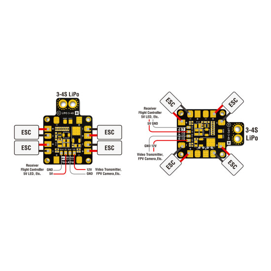 MATEK MINI POWER DISTRIBUTION BOARD PDB WITH XT60 AND BEC 5V & 12V