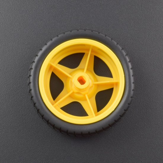 65MM YELLOW WHEEL FOR TT MOTOR 