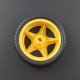 65MM YELLOW WHEEL FOR TT MOTOR 