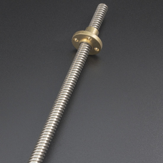 TRAPEZOIDAL SCREW T8X400MM WITH BRASS NUT