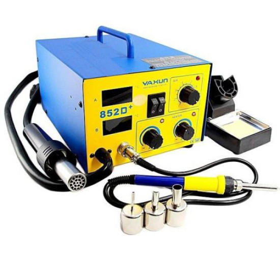 YAXUN 852D+ HOT AIR + SOLDERING IRON STATION