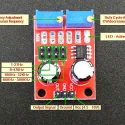 NE555 PULSE FREQUENCY ADJUSTABLE MODULE