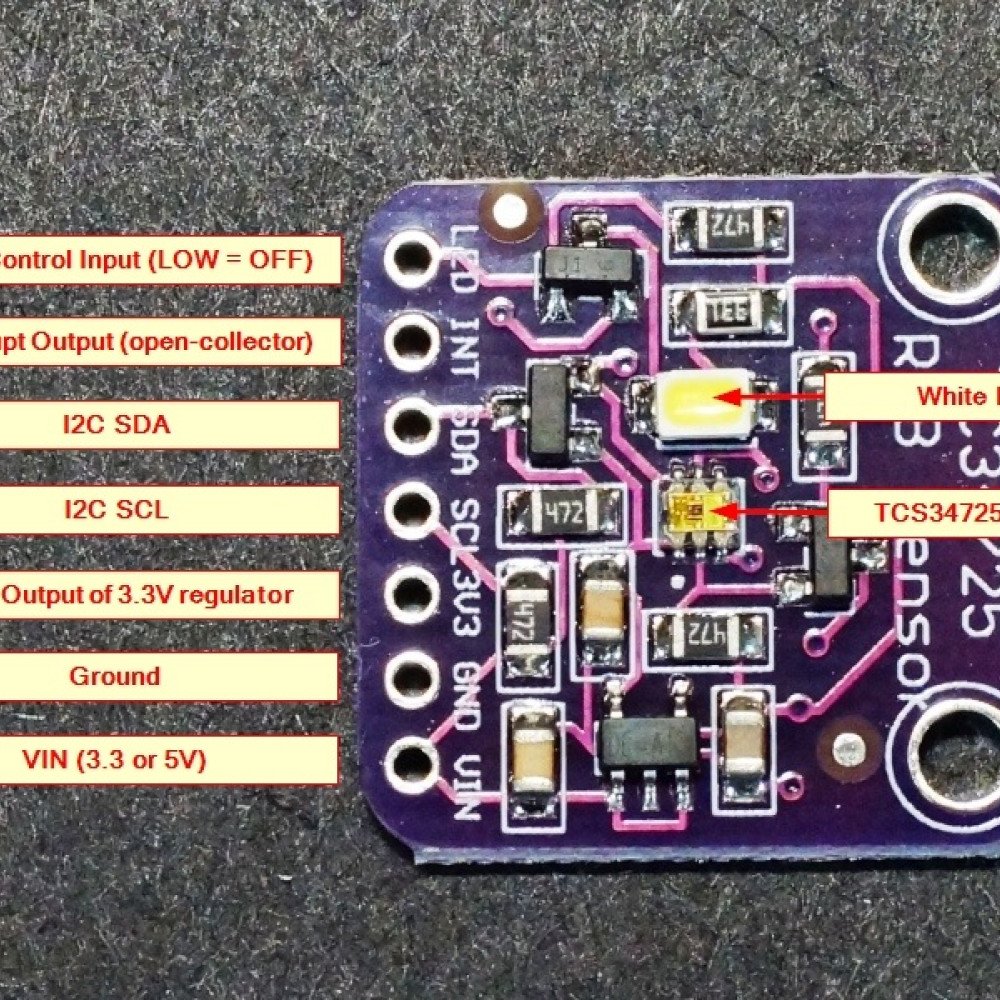 Rgb Colour Code Sensor TCS34725 RGB COLOR SENSOR MODULE (RGB)